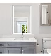 Phore Rectangular Wall Mirror 24" x 36" Wall Mirror for Bathroom Entryway Bedroom Living Room, White