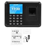 NOENNULL Time Clock, Fingerprint & Password Time Clocks for Employees Small Business Without WiFi, Clock in and Out Machine for Employees (US regulations)