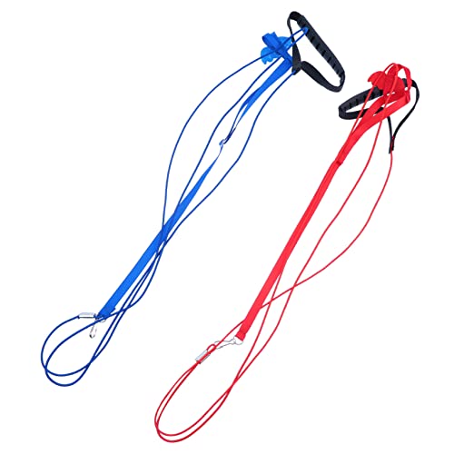 POPETPOP 2Pcs Adjustable Parrot Bird Harness with Leash Flying Training Rope Red Blue for Outdoor Fun and Flight Experience for Pet Birds
