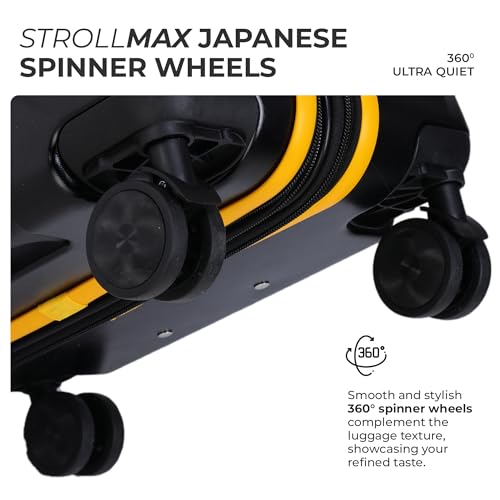 Image of Verage Luxe Romero Set of 2 (M+L) Polycarbonate Hard Shell Luggage with TSA Lock, Lightweight Trolley Suitcase with Double Spinner Wheels, 5-Year International Warranty (24 /28,Sunset Noir)