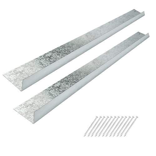 uyoyous 2 Pcs Roof Rain Gutter Diverter 3.28FT Galvanized Steel Roofing Rainwater Diverter Roof Rain Diverters Splash Guard for House Roofs Doorway Corner