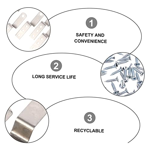Image of balacoo 10pcs z Type Lock Picture Hangers Heavy Duty Wall Hangers Kit Picture Hanging Bracket for Decorative Frames