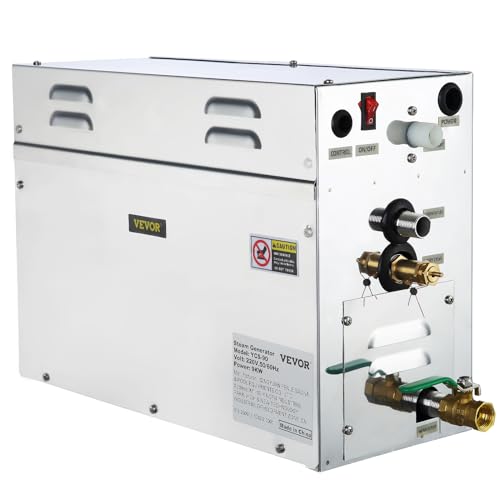 BuoQua 9KW Dampfgenerator Dusche Dampferzeuger Sauna Für Dampfbad Dampfdusche Und Dampfbäder Private Und Gewerbliche Dampfgerät Schwarz