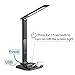 LEDGLE Desk Lamp USB Charging Port LED Desk Lamp with 5 Levels Brightness Adjustable Foldable ​Table Lamp Eye-Caring Touch Control Office Lamp with Clock - Desk Light for Home Office Working Reading