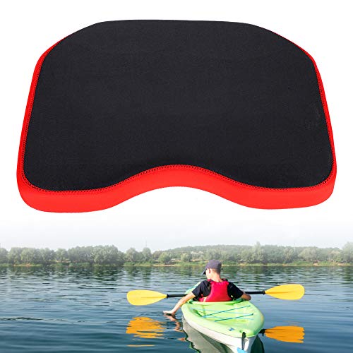 Cojín de asiento de kayak, almohadilla de cojín de asiento cómodo con ventosa para barco de pesca en canoa de kayak, almohadilla de asiento de pesca impermeable para acampar al aire libre(Negro)