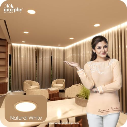 Image of Murphy EVO 10W Round LED Panel Light | 3000K Warm White| Recessed Ceiling Light | 1000 Lumens | 100mm Cutout | BIS Approved | 4kV Surge Protection | 2-Year Warranty | Pack of 2