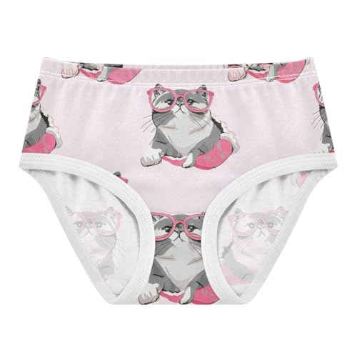 Toddler Underwear Floral 2t Cotton Panties Little Girl Funny Briefs Underpants Cute Cats Pink