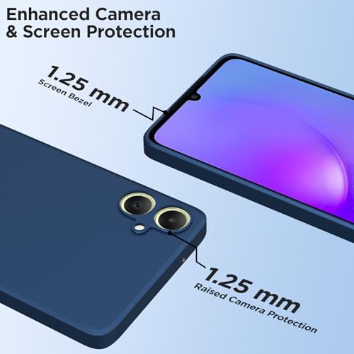 Image of Outlouders Back Cover for Samsung Galaxy A05 | Camera Protection | Durable Soft Matte Silicone Bumper Case (Blue)