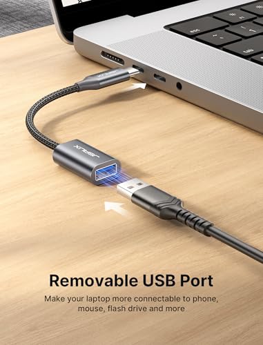 Image of JSAUX USB C to USB 3.0 Adapter [2 Pack], USB C Male to USB Female OTG Cable Adapter Compatible with MacBook Pro /Air, iPhone 17 Pro Max /iPhone Air /17e /16e /16 /15 Series, Samsung Galaxy S25 /S24 /S23