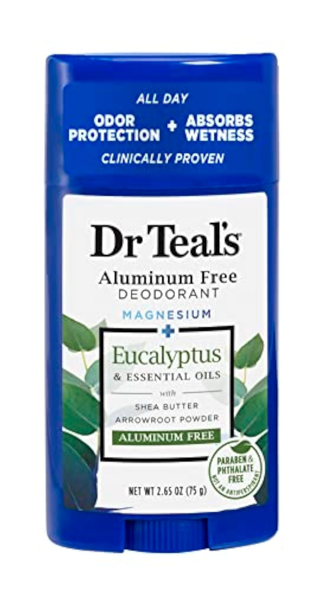 Teal's Aluminum Free Deodorant Stick For Unisex Eucalyptus & Essential Oils, 75g