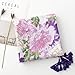 WaJuemy Travel Boho Scarf for Women Casual Lightweight Pashmina Scarves Fashion Multicolor Shawl Wraps with Fringed Beads (06 Purple/Pink Floral)
