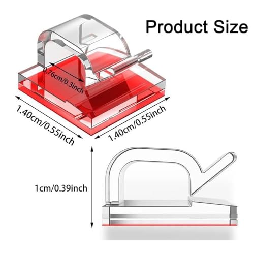 Adhesive Cable Clips 50Ppcs Adhesive Cable Wire Clips Clear Outdoor Management Organizer Cord Holder For Under Desk Car Wall TV for Under Desk miniatura 5