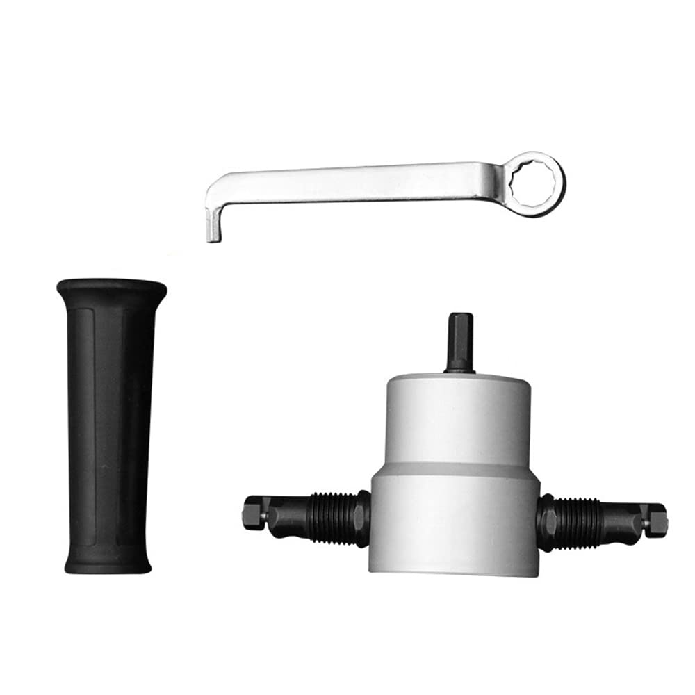 Herramienta de Corte de Taladro de Doble Cabeza para Perforadora de Chapa de Doble Cabezal para Taladro eléctrico Accesorio para Hierro, Acero Inoxidable, Aluminio, plástico