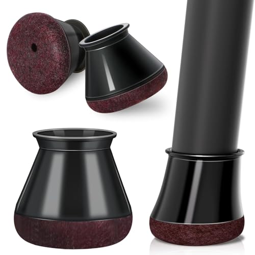 Chair Leg Floor Protectors 32Pcs Silicone Chair Leg Covers. Protective Caps for Chair Legs with Stronger Felt Slide, Avoid Noise and Scratches, Black Round M Fit 3/4" ~ 1 3/16" (19~30mm) by RKELA - Used condition - CA$21.44