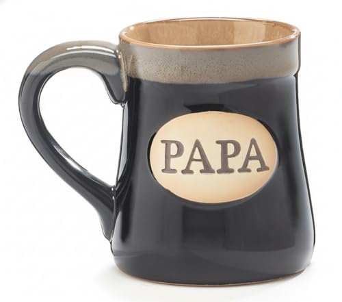 burton+BURTON 18oz Papa Mug, The Man The Myth The Legend Ceramic Coffee Cup in Decorative Gift Box