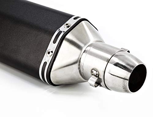 Wetoto Universal 1.5-2\" Inlet Motorcycles Scooters Exhaust Muffler Pipe with Removable DB Killer fit for Z750 CBR125 CB400 Z800 ZX-6R ZX-10R GSXR