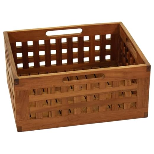 AquaTeak Medium Size Teak Storage Bin