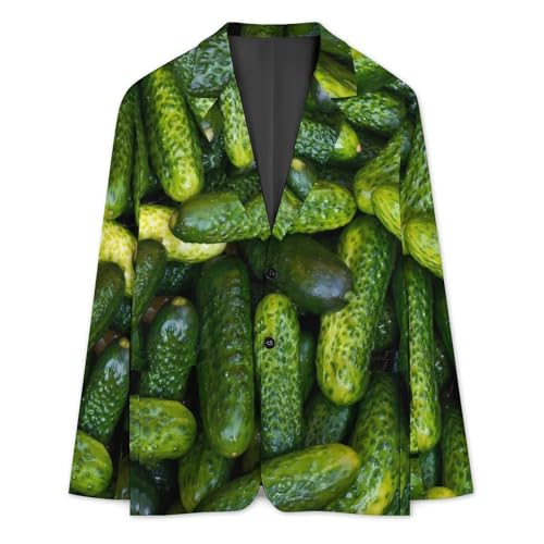 Cucumbers Classic Suits Blazer for Men Business Tuxedo Jacket Sport Coat Two Buttons3