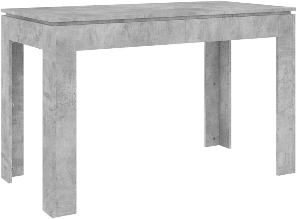 vidaXL Mesa de Comedor Muebles de Salón Cocina Sala de Estar Hogar Robusto Estable Duradera Moderna de Madera Contrachapada Gris Hormigón 120x60x76 cm
