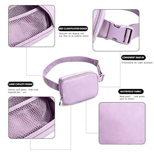 Image of Belt bag Fanny pack crossbody bags for women Everywhere belt bag (light purple)