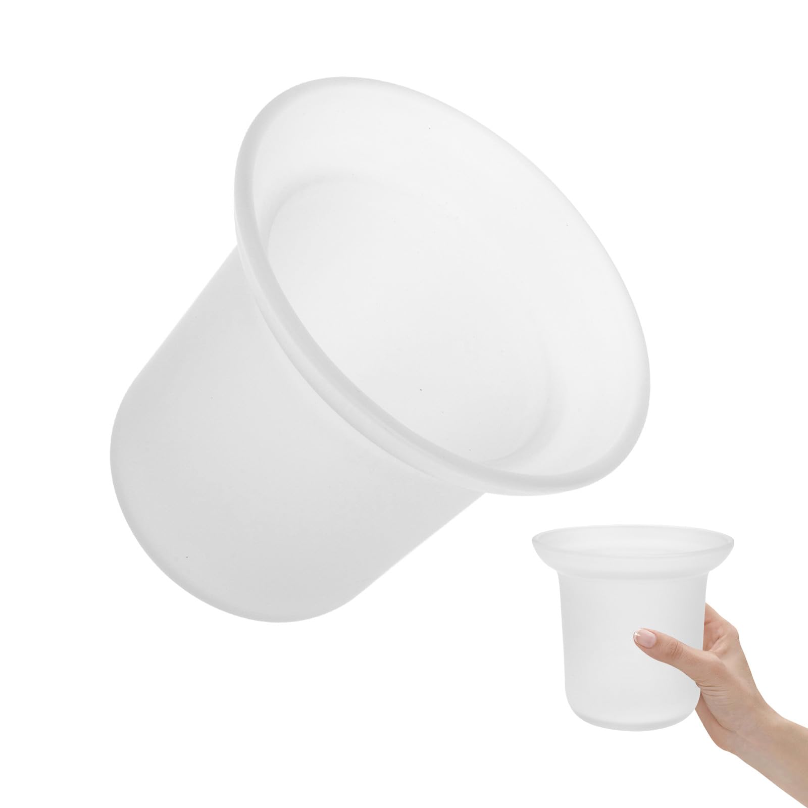 Brosse de toilette gain de place avec gobelet pour petite salle de bain urbaine