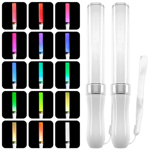 TOPJOWGA Varilla Luminosa LED, 2 Piezas Varita Intermitente LED, Barras Luminosas, Bastones de Luz LED, Juguetes de Lluminación LED para Fiestas Concierto Cumpleaños