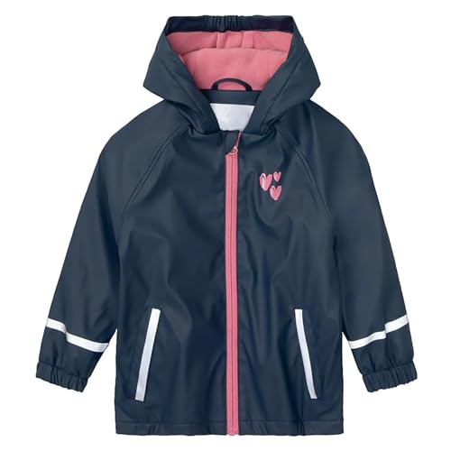 Kids Boys Girls Raincoat Rainwear with Hood Rainproof Windproof Outwear Reflective Strips Lightweight Rain