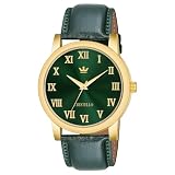 CRESTELLO Green Faux Leather Strap Analog Wrist Watch for Men (Green Dial)