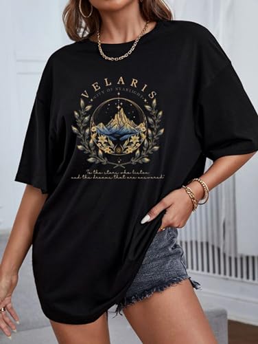 Acotar Night Court T Shirt Women Velaris City of Starlight Tshirt Night Court Graphic Tee Oversized Short Sleeve Tops2