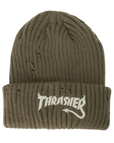 [スラッシャー] ニットキャップ Tail LOGO・ダメージ加工 [ 25TH-N51 / CAP ] 帽子 KHK FR