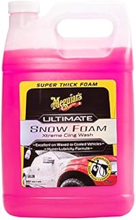 Meguiar's G191501 Ultimate Snow Foam Wash, Pink Foaming Car Wash Soap for Foam Cannons & Foam Guns, Ideal Foam Wash for Cars, Trucks, Motorcycles, RVs & More, 128 fl oz (1 Gallon)