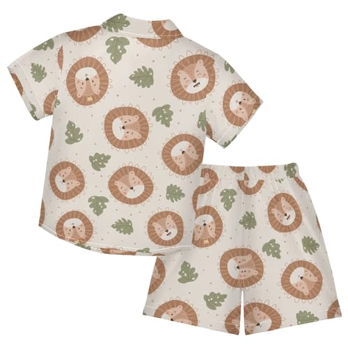 Sunflower Floral Yellow Black Short Sleeve Hawaiian Button Down Shirts and Short Sets for Boys Toddler Summer Outfits2