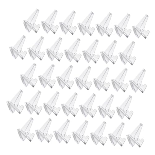 UTHCLO 40個 ギターピックディスプレイスタンド アクリル製 三角形安定設計 軽量コンパクト ギターピック収納ホルダー 多用途小物展示ラッ