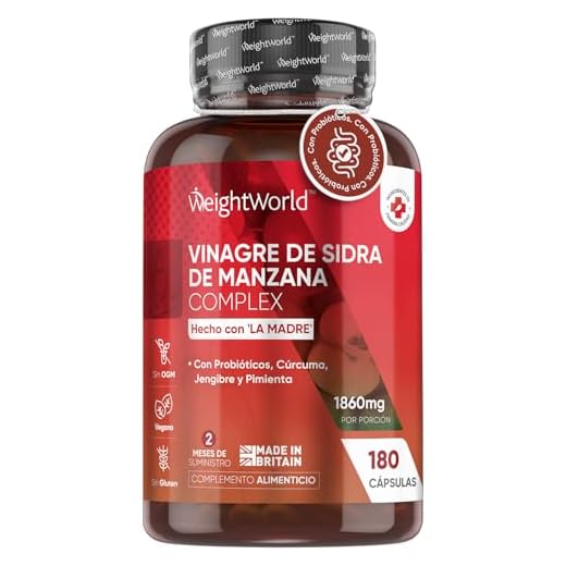 Vinagre de Sidra de Manzana con Madre Complex 1860mg 180 Cápsulas Vegano - Enriquecido Con Cúrcuma, Jengibre, Pimienta de Cayena y Probióticos, Suplemento Dietético para 2 Meses, Dieta Keto