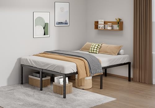 Image of LUMUNANCE Metal Bed Frame Full Size - 18 Inch Heavy-Duty Full Platform Bed Frame No Box Spring Needed, Easy Assembly, Noise-Free, Sturdy Mattress Foundation, Underbed Storage Space