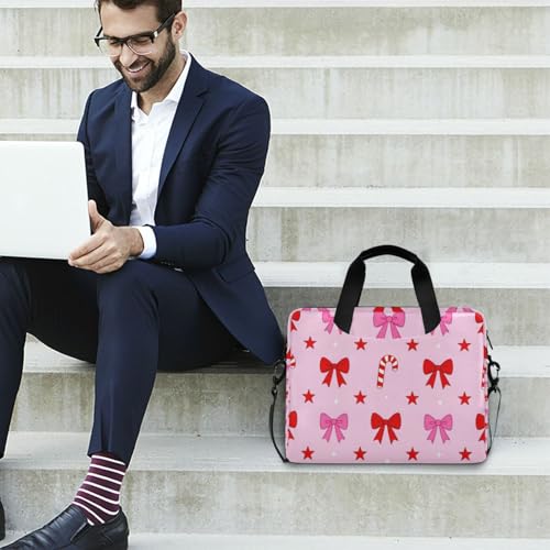 Funda para portátiles 15.6 pulg con correa y asa rosa miniatura 3