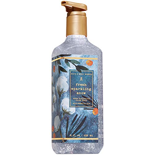 Bath and Body Works FRESH SPARKLING SNOW Deep Cleansing Hand Soap 8 Fluid Ounce (2019 Edition)
