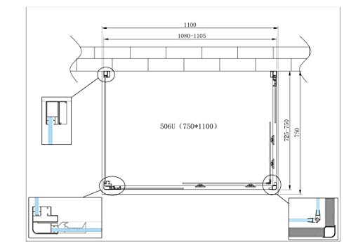 Box Doccia a 3 Lati Composto da 1 Parete Fissa e 1...