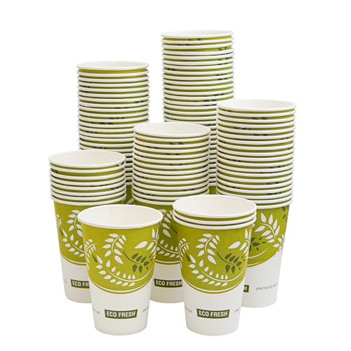 Image of PARICOTT 330ml - 200 Cups | Eco Printed Paper Cups | Disposable Use & Throw Glasses for Tea, Coffee, Juice, Water, Wine, Cocktail, Party, Events - Eco-Friendly, No Lid, Paper Cups