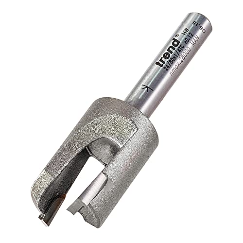 Trend Professional Plug Maker Router Cutter, 1/4 Inch Shank, 9.5mm Cut Diameter & 16mm Cut Length, Tungsten Carbide Tipped, 24/80X1/4TC