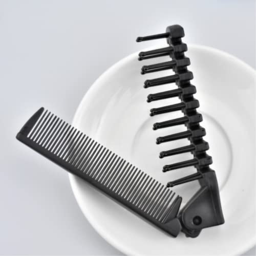 FZGLHQQ Folding Hair Brush, 4 Pack Portable Travel Hair Brush Hair Comb, Plastic Folding Detangling Anti-static Hair Brush - Image 3