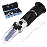 QWORK® 4-in-1 Antifreeze Refractometer with Automatic Temperature Compensation for Antifreeze + Battery Fluid + AdBlue(DEF) + Windshield Washer Fluid