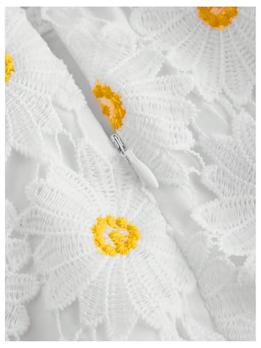 WDIRARA Women's Floral Lace High Waisted Mini Skirt Boho Summer Vacation Short Skirts4