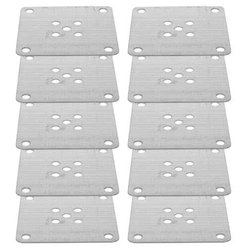 TIDTALEO Placas de Montaje para Patas de Muebles 1,2 Mm de Hierro 8x8 Cm, 10 Piezas de Herrajes para Reparación de Sofá, Accesorios Resistentes para Muebles de Chapa de Hierro, Uso
