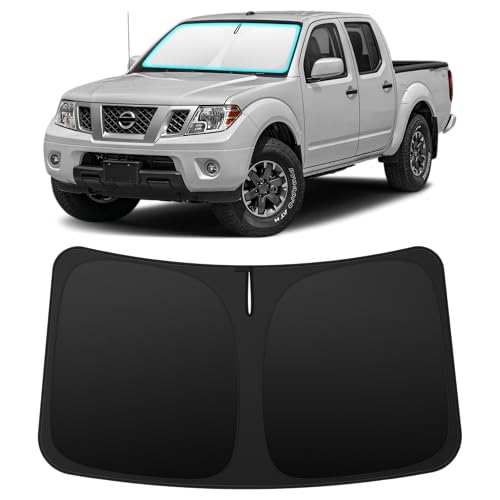 Image of INSAUTO Custom Fit Windshield Sun Shade for Nissan Frontier 2005-2021 | Foldable Front Window Sunshade Car Accessories, UV & Heat Reflector, Keeps Interior Cool, Includes Storage Bag