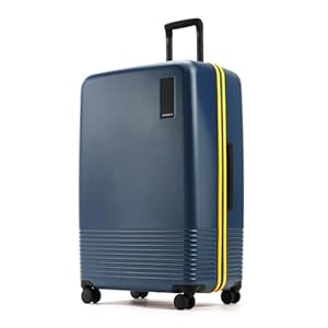 MOKOBARA Polycarbonate Iconic Range The Check-in Luggage 79cms Large Size German Makrolon poly-carbonate Hard Sided 8 Hinomoto Spinner Wheels Suitcase Trolley Blue-Ocean Sunray (Limited Edition)