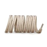 IRIS CRAFT 1 Pair Sparkly Rhinstones Flat Shoelaces for Sneakers, High Top Glitter Shoelaces, Bling Charm Shoe Strings for Women, Kids, and Youth, Beige+ Champagne Strass