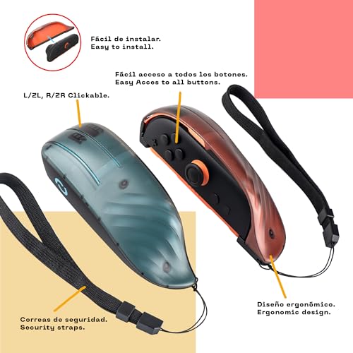 Miniatura 2 de Blade – Adaptador de Ratón para Joy-con Switch 2, Set de 2, Izquierdo/Derecho, Soporte Ergonómico Mandos Nintendo Switch 2, Acceso Botones, Rojo/Azul, Mayor Precisión, Modo Ratón