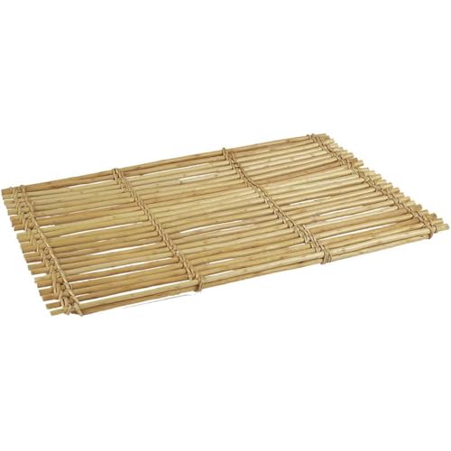 AUBRY GASPARD - Plateau en Osier Clair 60X40X2 cm - Naturel - Idéal pour Servir Collations et Boissons - Design Élégant et Durable - Facile À Nettoyer -...
