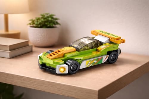 Image of STEM Racing Car Pull Back Building Blocks Set (74Pcs) | DIY Speed Car Toy for Kids 6+ Years (Boys & Girls) | Friction Powered Racing Toy | Creativity & Motor Skills Development